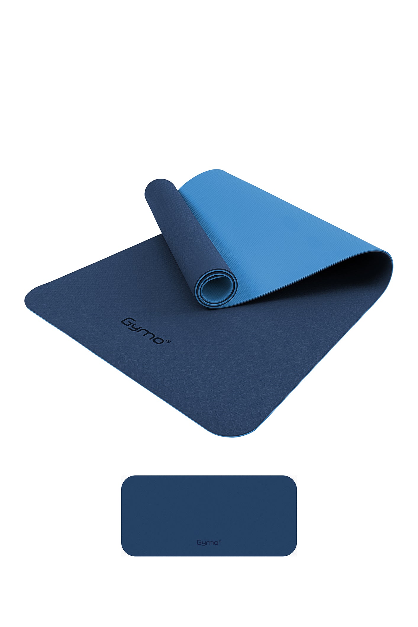 Gymo Ekolojik 6mm TPE Yoga Matı Pilates Minderi Diz Dirsek Koruyucu Matlı Set Mavi