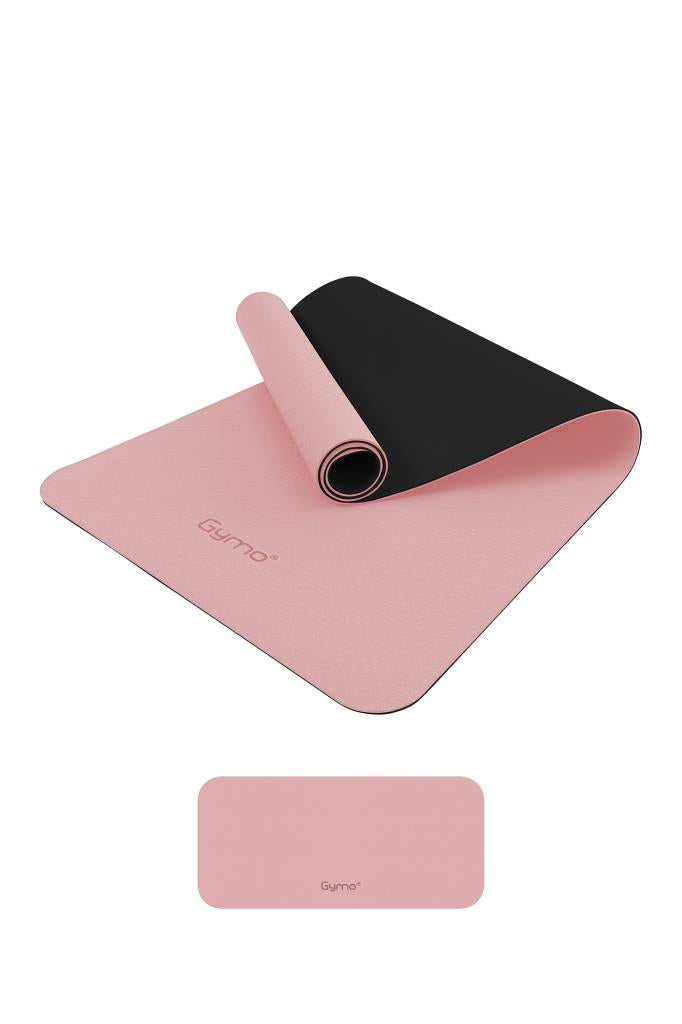 Gymo Ekolojik 6mm TPE Yoga Matı Pilates Minderi Diz Dirsek Koruyucu Matlı Set Scarlet