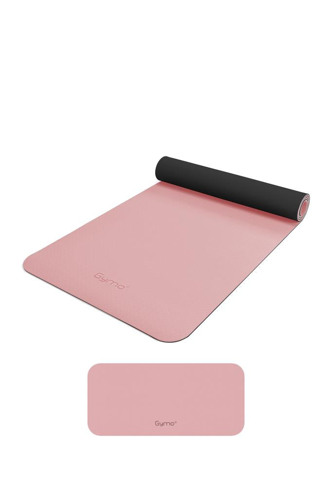 Gymo Ekolojik 6mm TPE Yoga Matı Pilates Minderi Diz Dirsek Koruyucu Matlı Set Scarlet