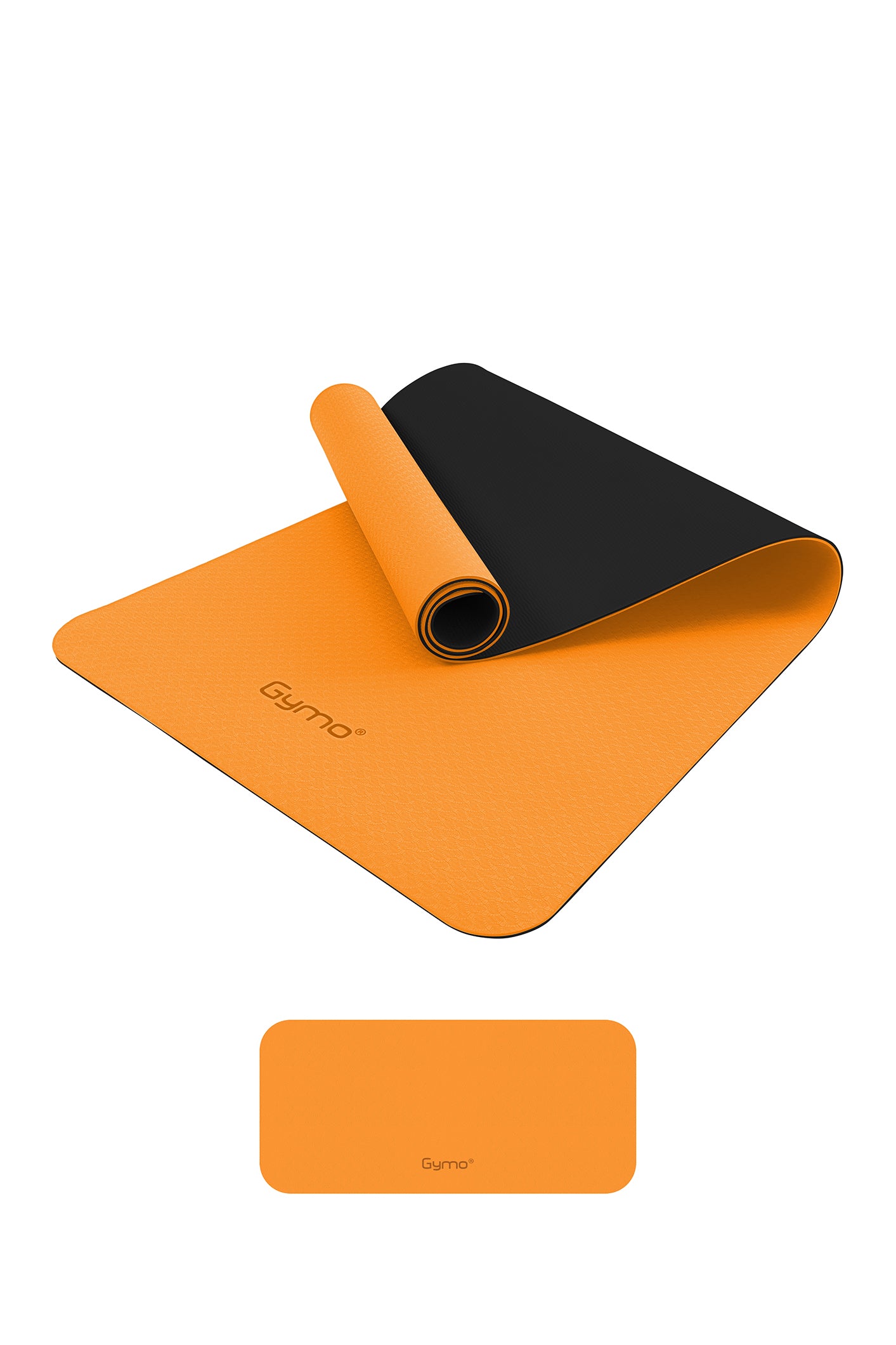 Gymo Ekolojik 6mm TPE Yoga Matı Pilates Minderi Diz Dirsek Koruyucu Matlı Set Turuncu