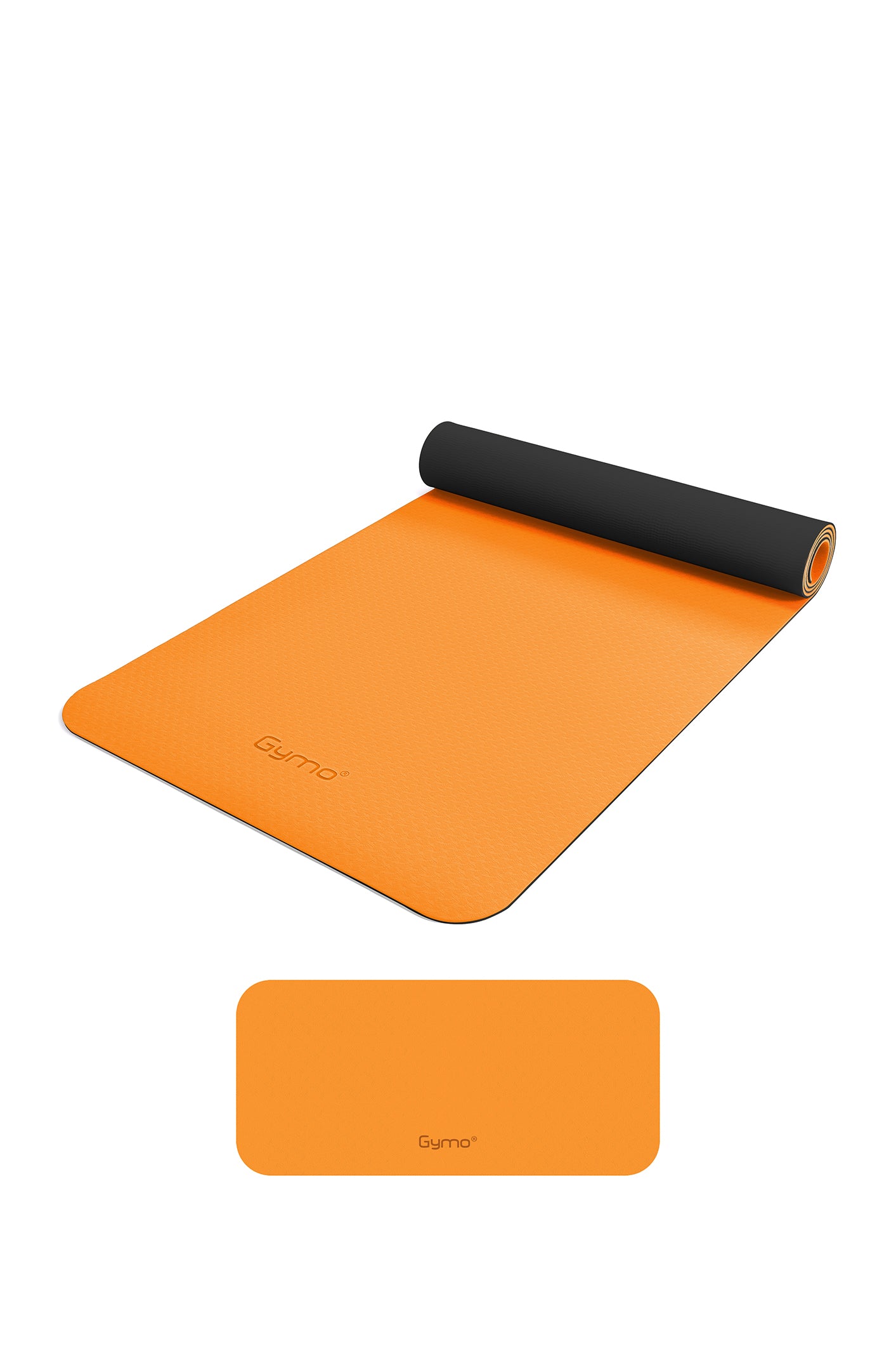 Gymo Ekolojik 6mm TPE Yoga Matı Pilates Minderi Diz Dirsek Koruyucu Matlı Set Turuncu