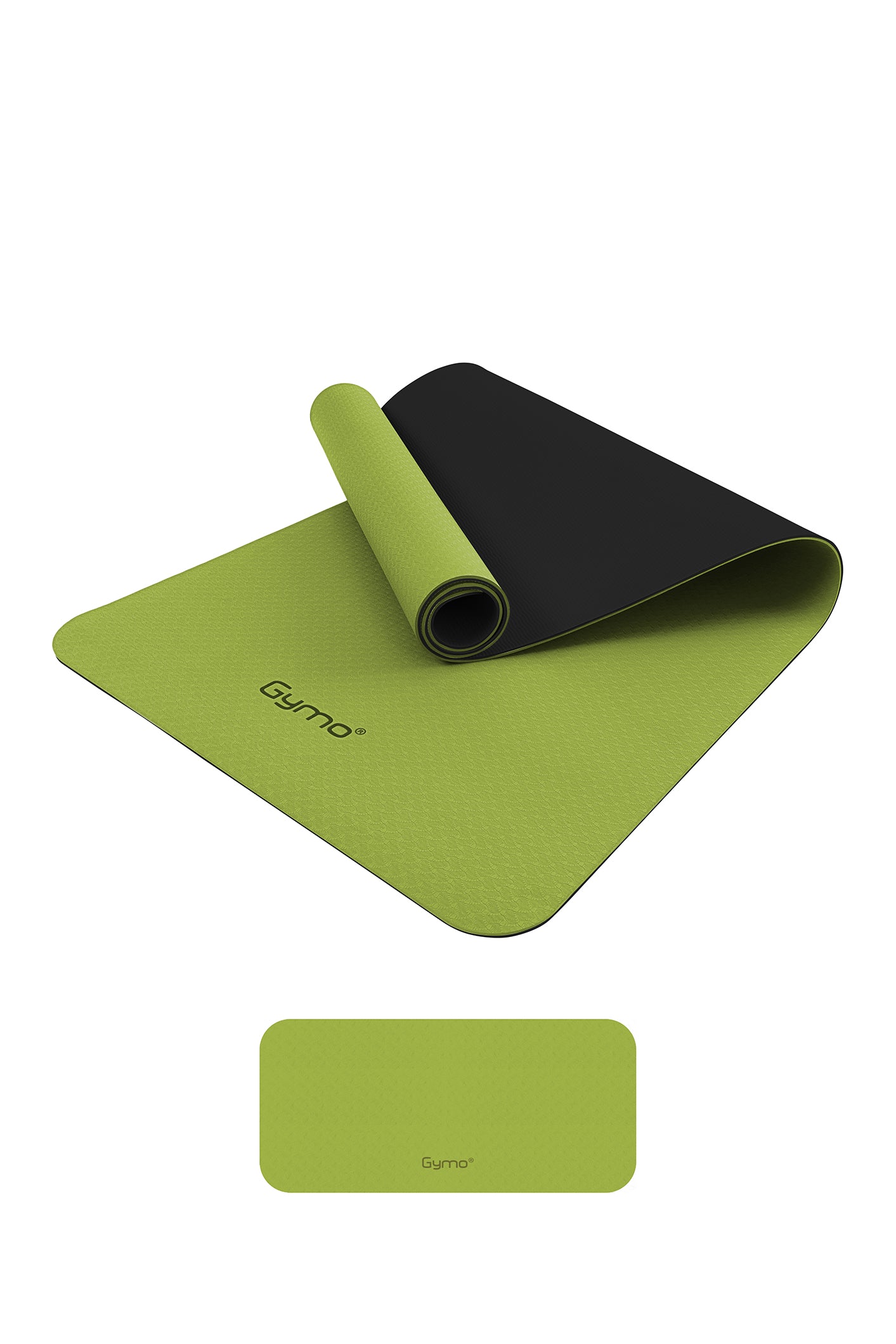 Gymo Ekolojik 6mm TPE Yoga Matı Pilates Minderi Diz Dirsek Koruyucu Matlı Set Yeşil