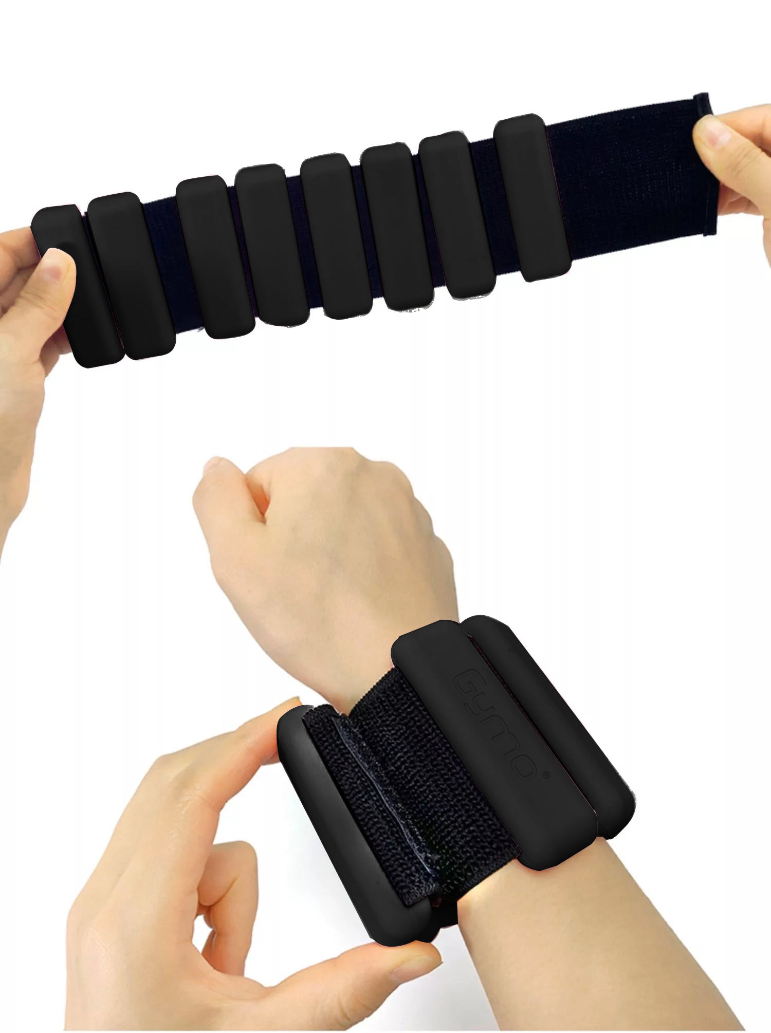 Gymo Pro Series Ayarlanabilir Silikon Bilek Ağırlığı 2x1kg Siyah