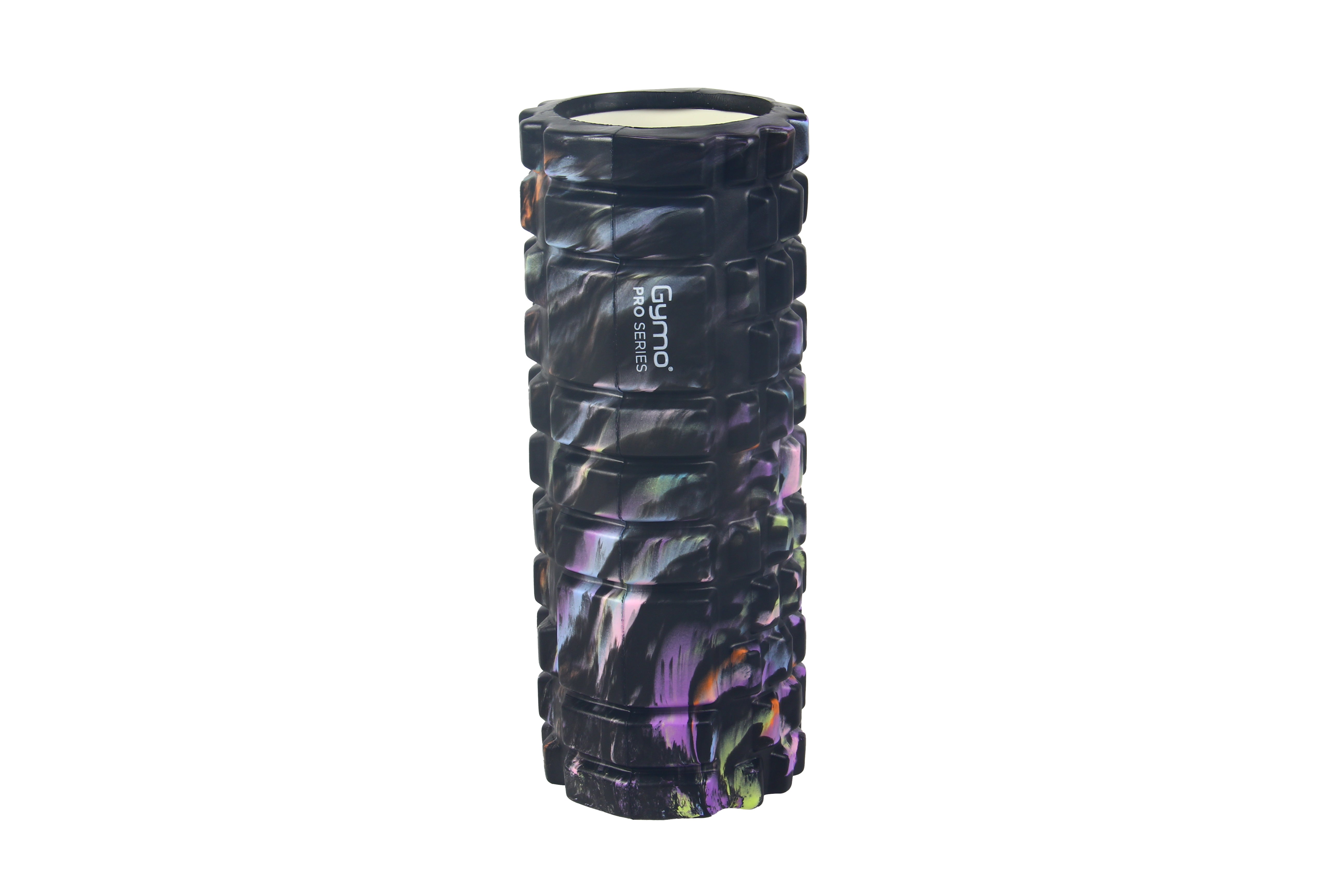 Gymo Pro Series Cloudy Marble Foam Roller Pilates Masaj Rulosu Siyah
