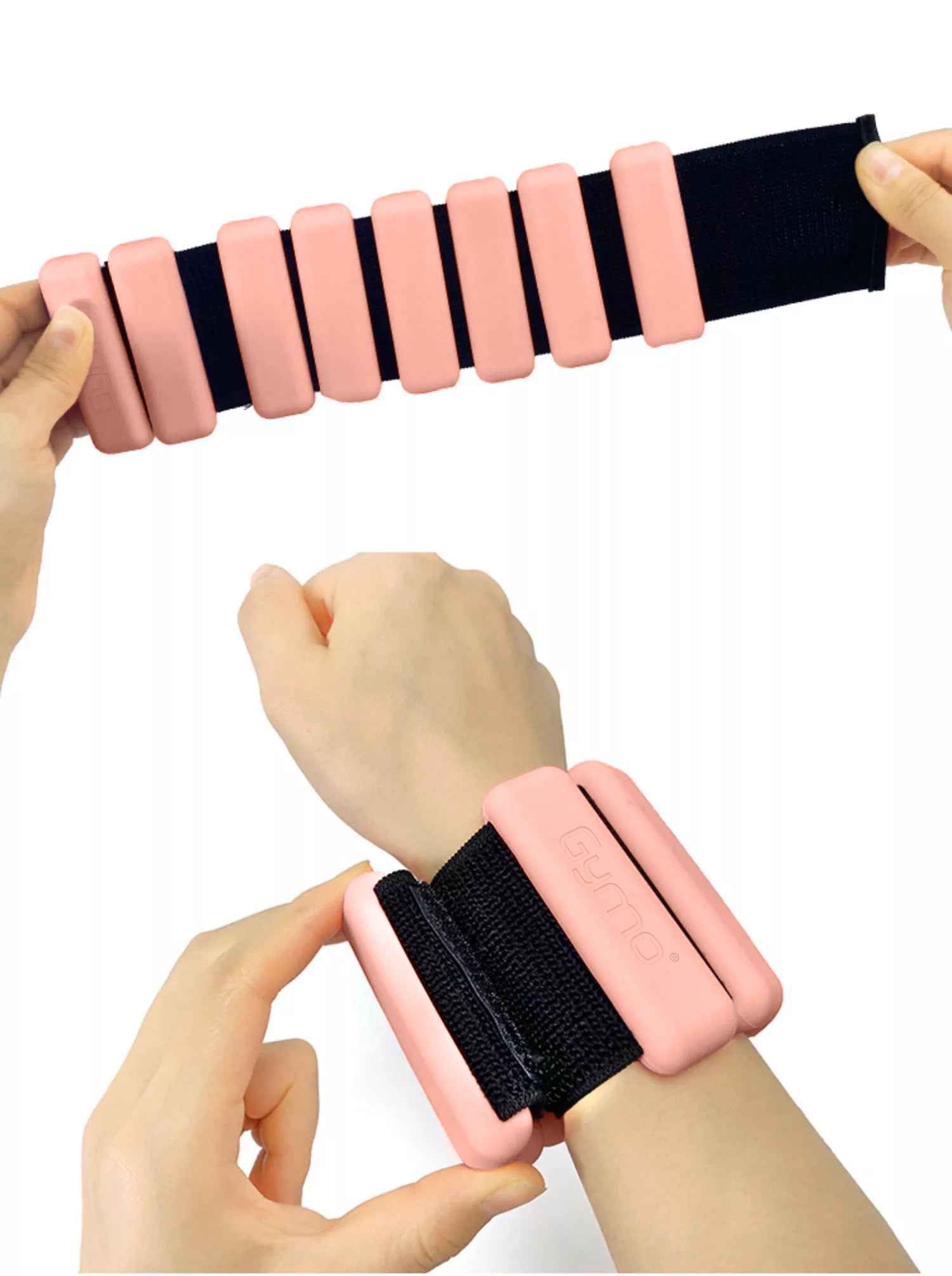 Gymo Pro Series Ayarlanabilir Silikon Bilek Ağırlığı 2x1kg Somon