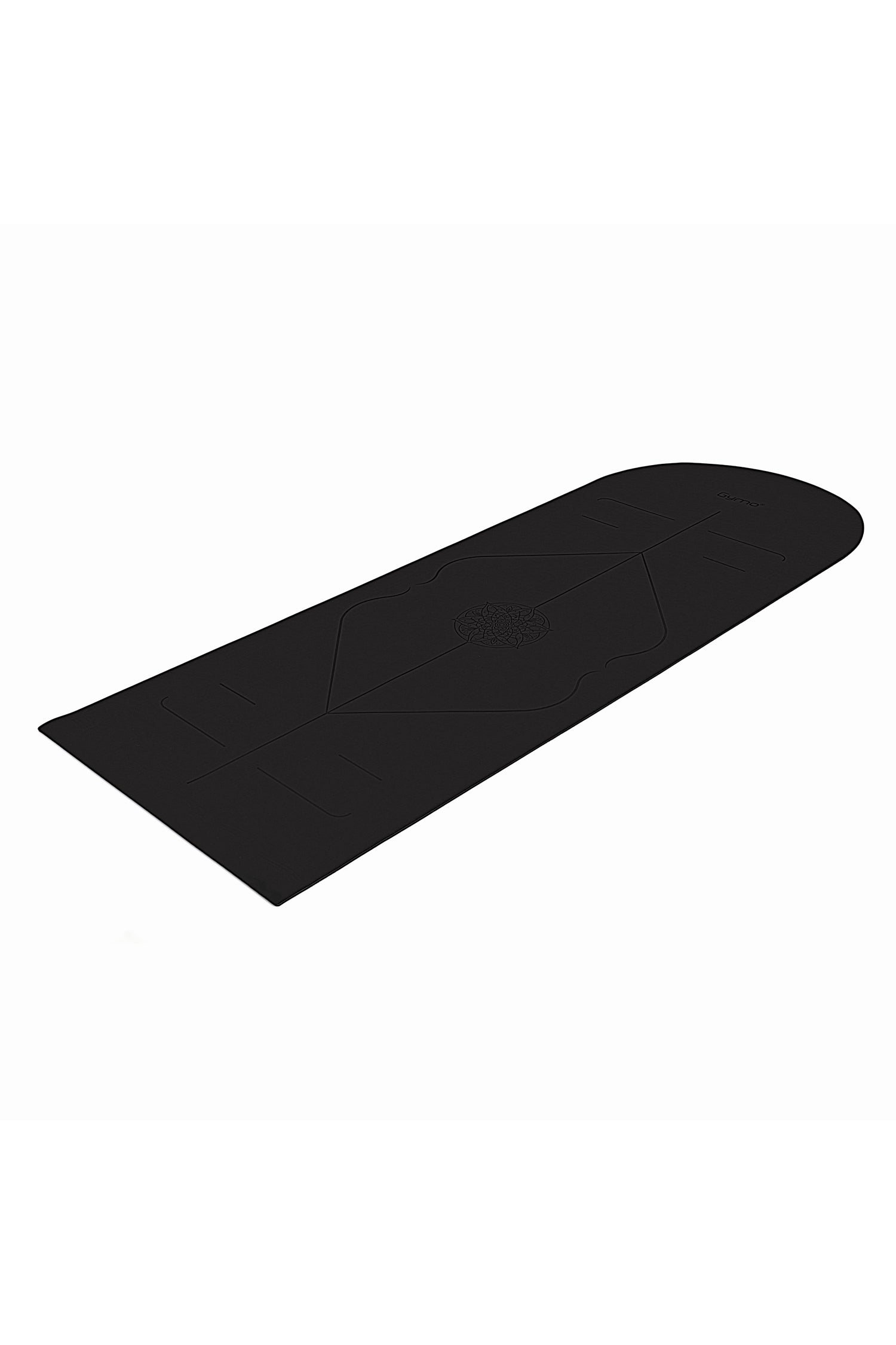 Gymo Pu-Rubber Kaydırmaz Kauçuk Yoga Pilates Matı 5mm Siyah