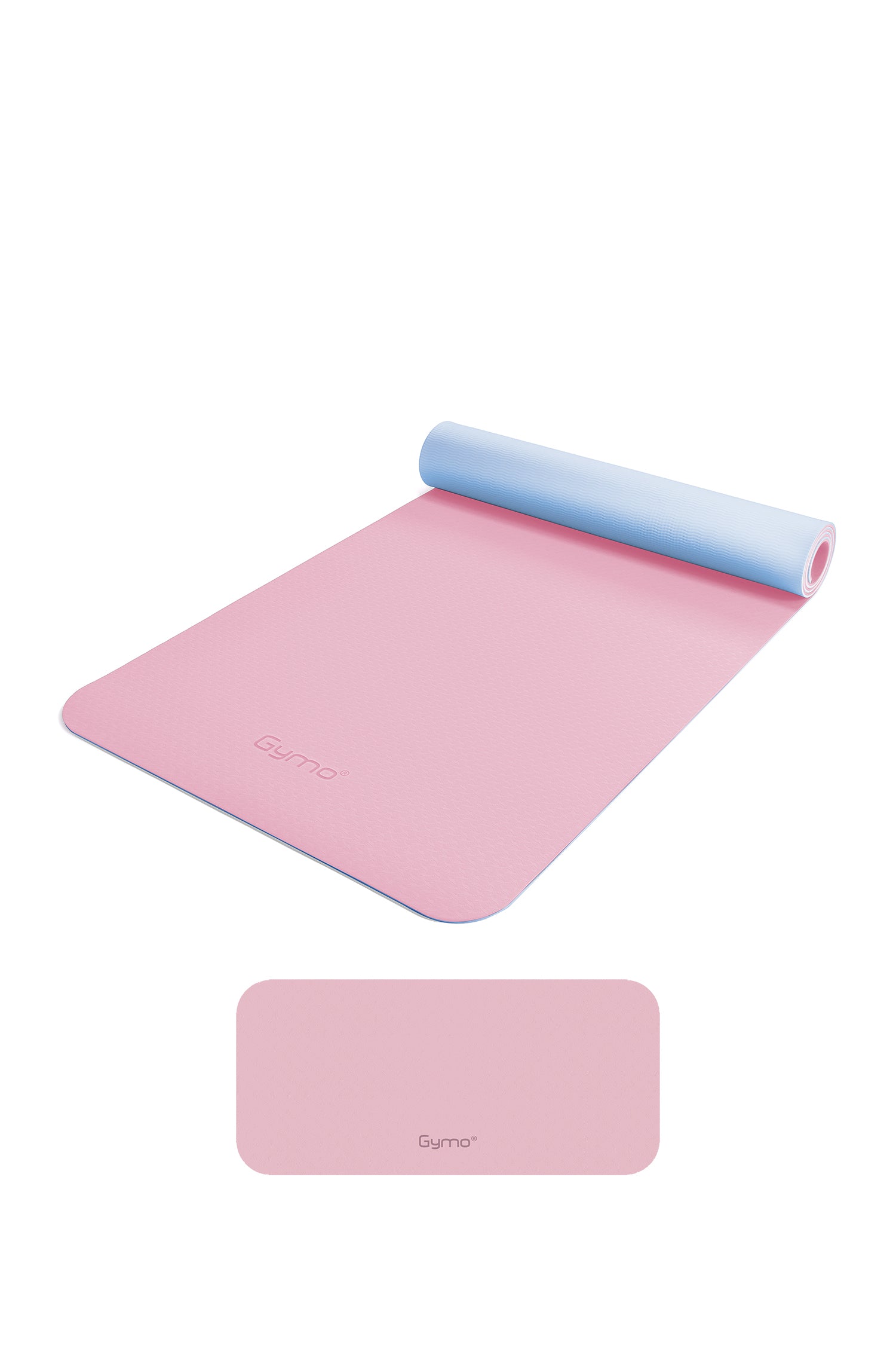 Gymo Ekolojik 6mm TPE Yoga Matı Pilates Minderi Diz Dirsek Koruyucu Matlı Set Pembe