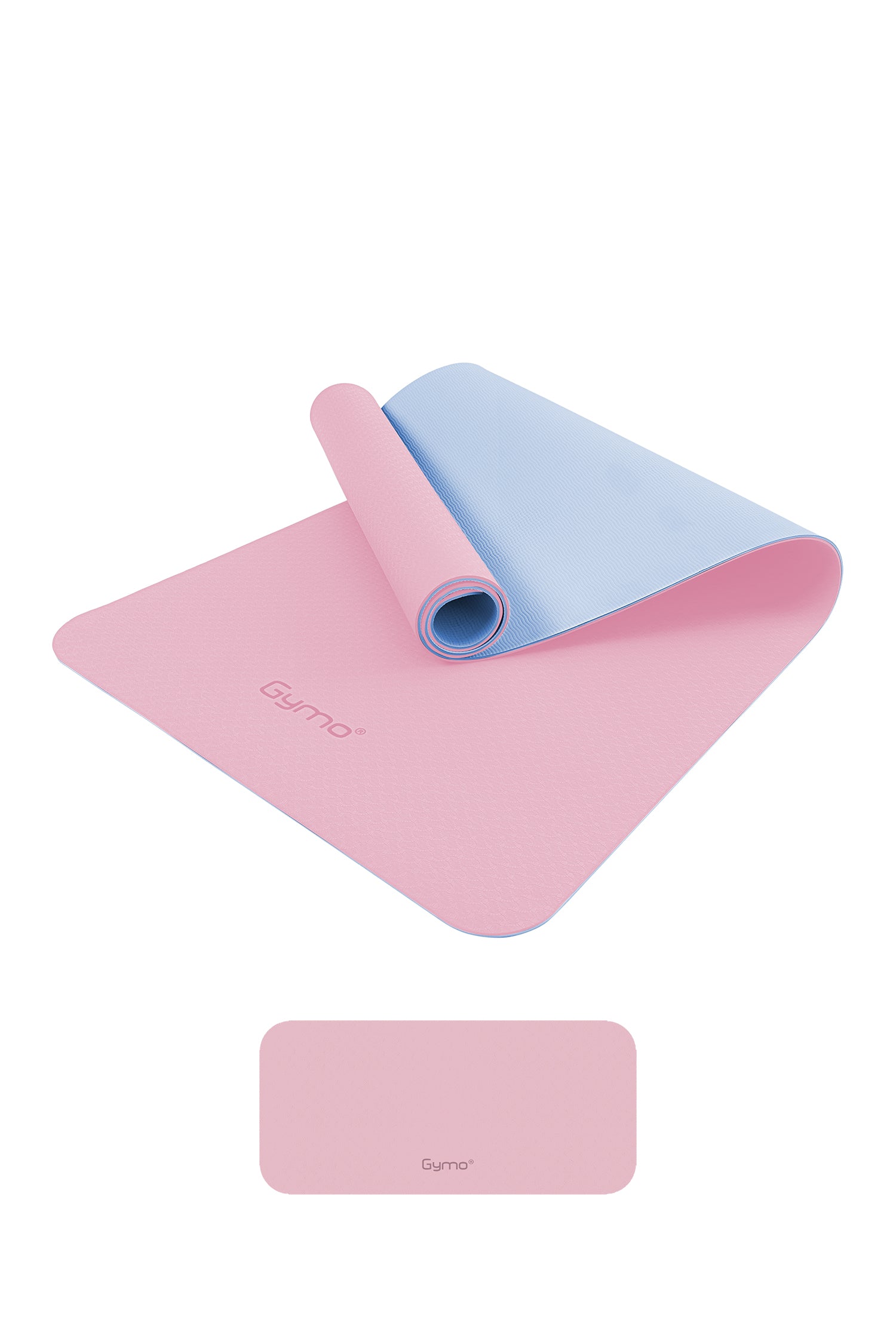 Gymo Ekolojik 6mm TPE Yoga Matı Pilates Minderi Diz Dirsek Koruyucu Matlı Set Pembe