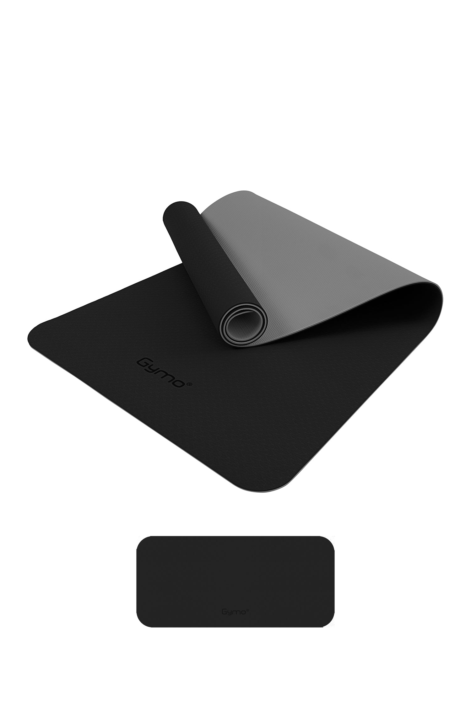 Gymo Ekolojik 6mm TPE Yoga Matı Pilates Minderi Diz Dirsek Koruyucu Matlı Set Siyah