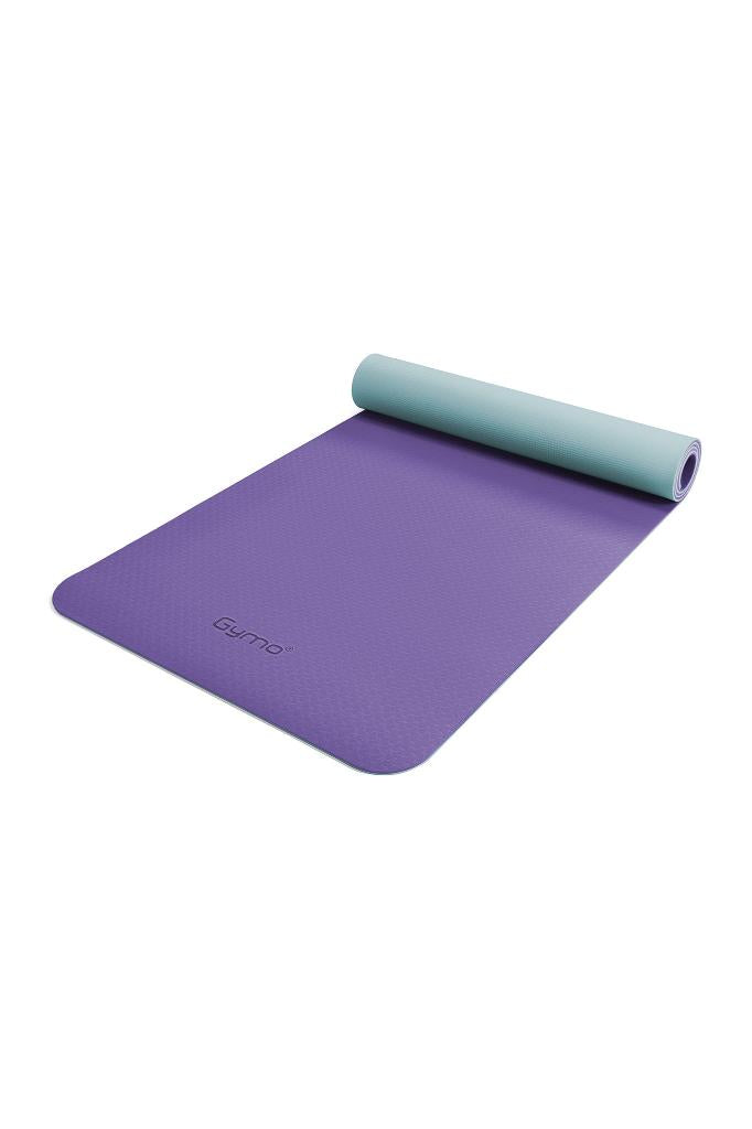 Gymo Ekolojik 6mm TPE Yoga Matı Pilates Minderi Lila Nane Yeşili