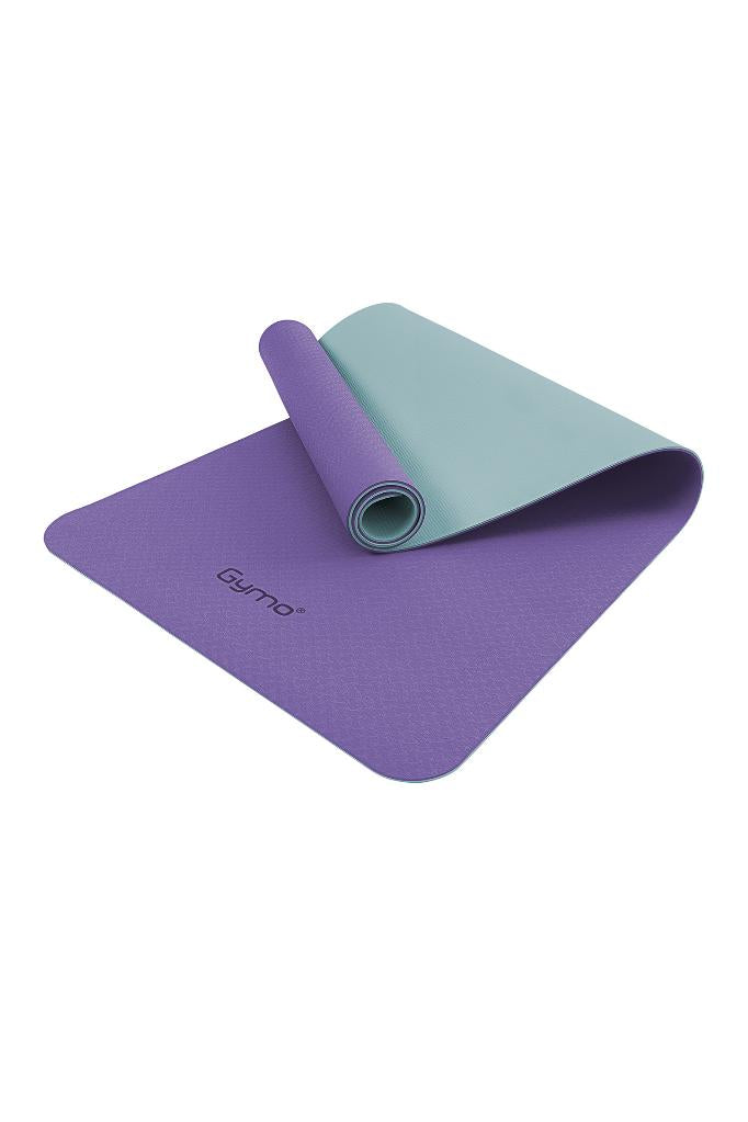 Gymo Ekolojik 6mm TPE Yoga Matı Pilates Minderi Lila Nane Yeşili
