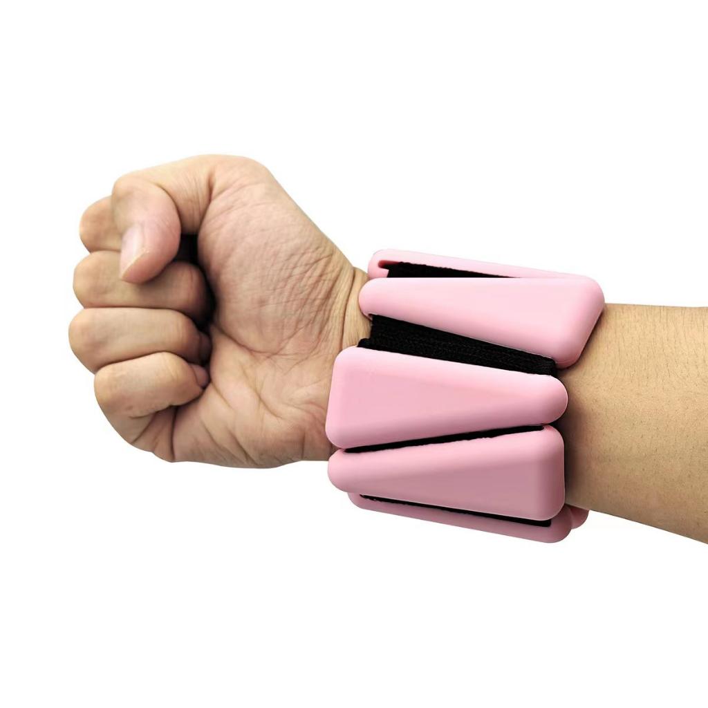 Gymo Pro Series Ayarlanabilir Silikon Bilek Ağırlığı 2x1kg Üçgen Pembe