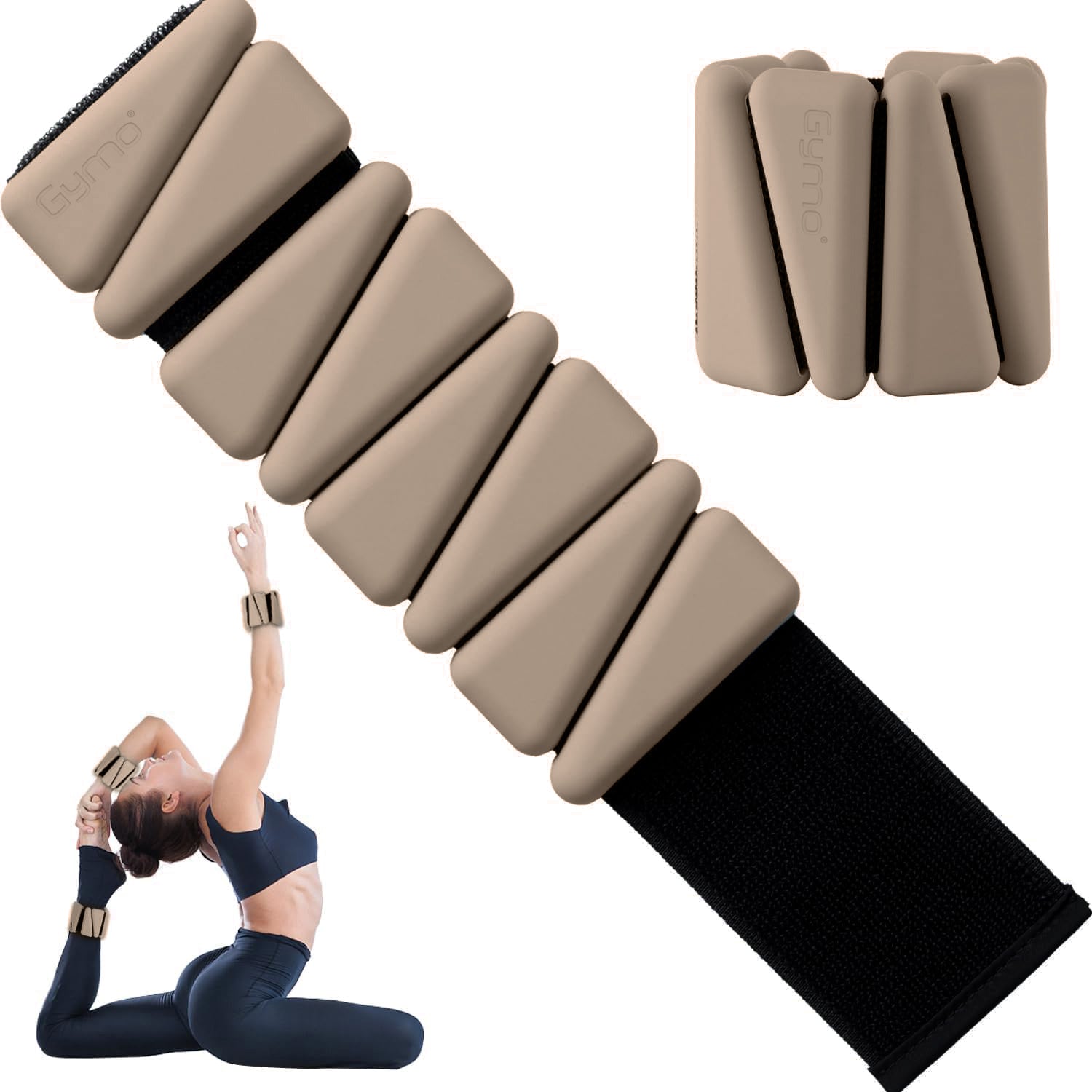 Gymo Pro Series Ayarlanabilir Silikon Bilek Ağırlığı 2x500gr Üçgen Toprak