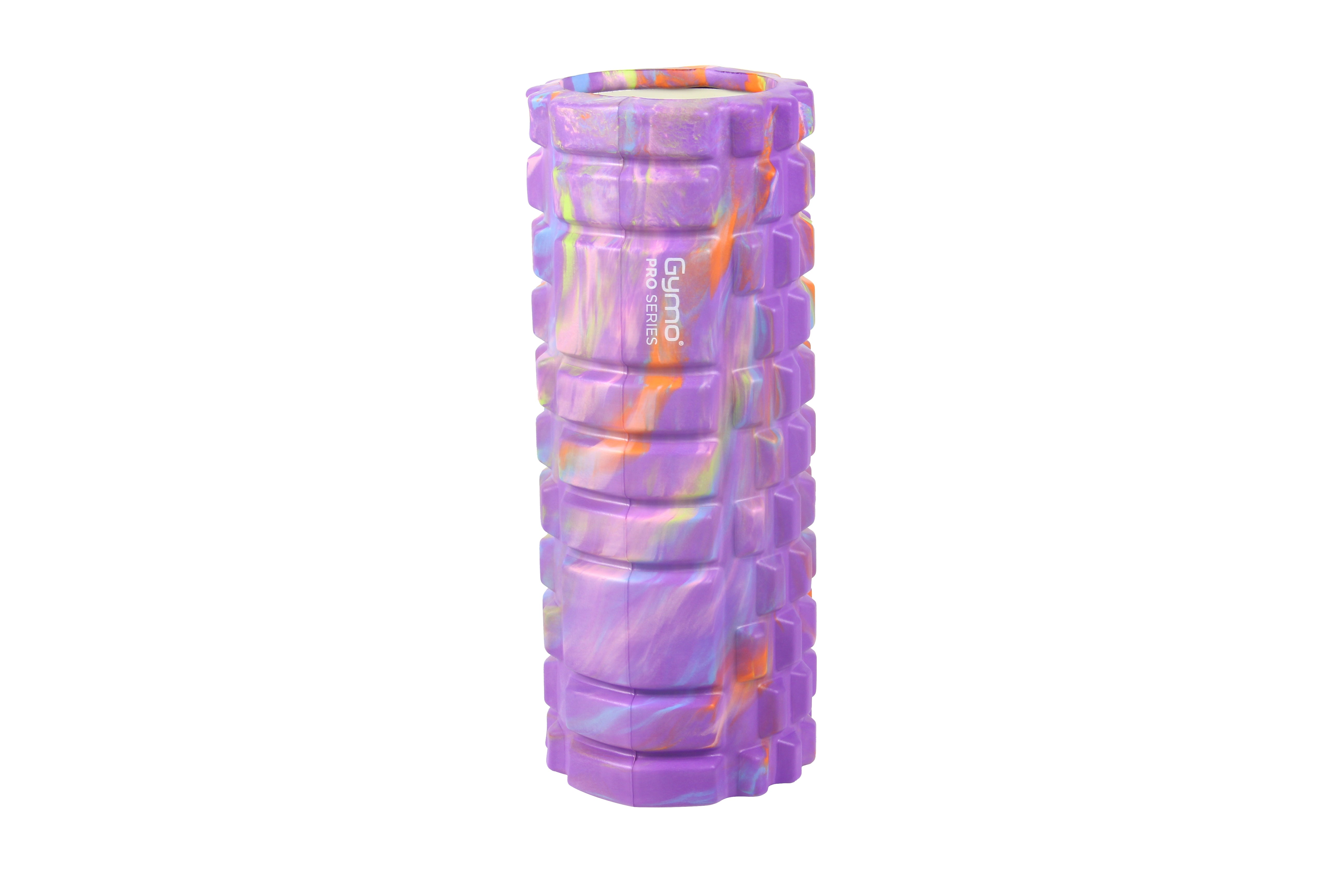 Gymo Pro Series Cloudy Marble Foam Roller Pilates Masaj Rulosu Mor
