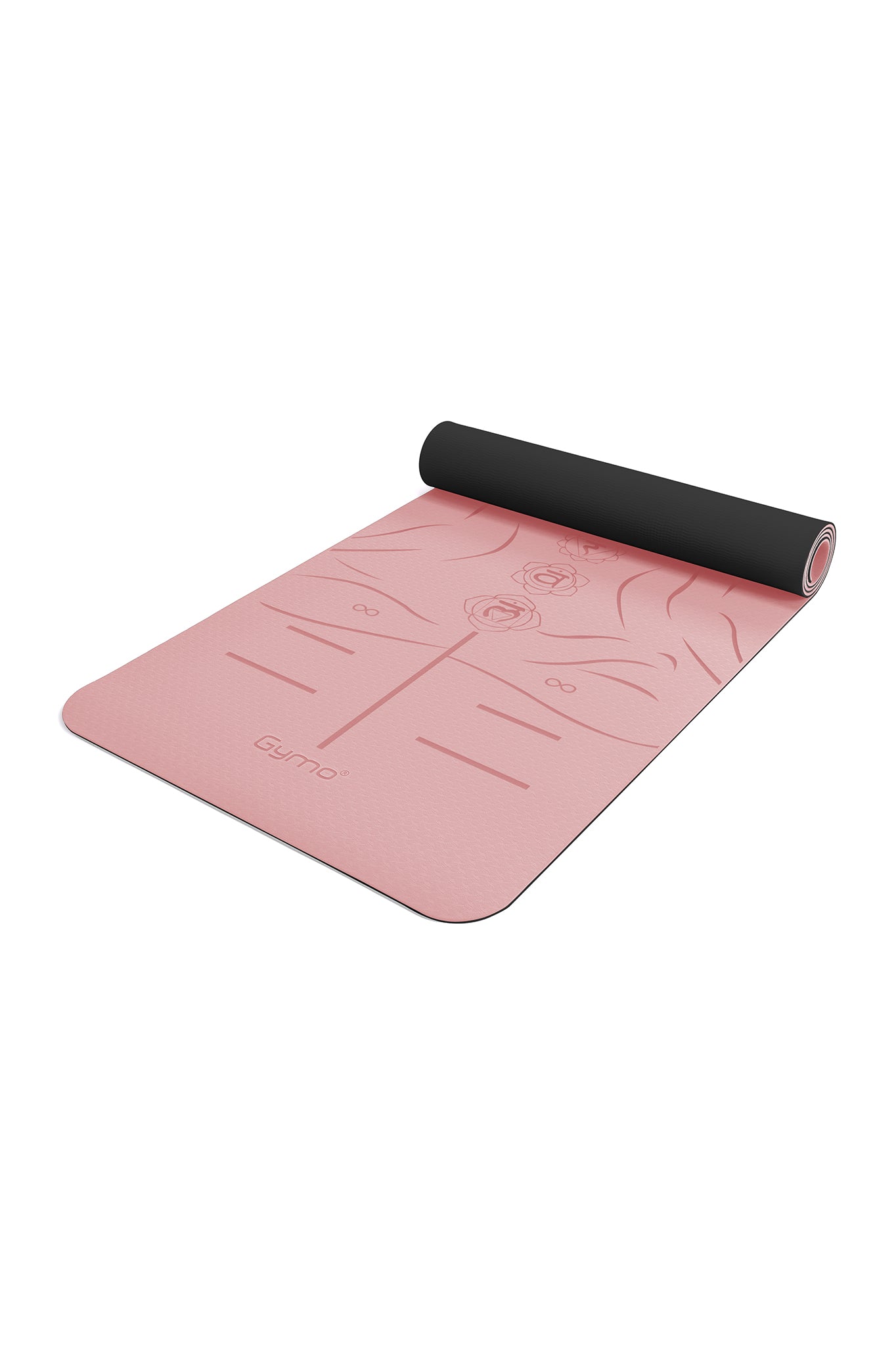Gymo Sembol Hizalamalı 6mm TPE Yoga Matı Pilates Minderi Scarlet