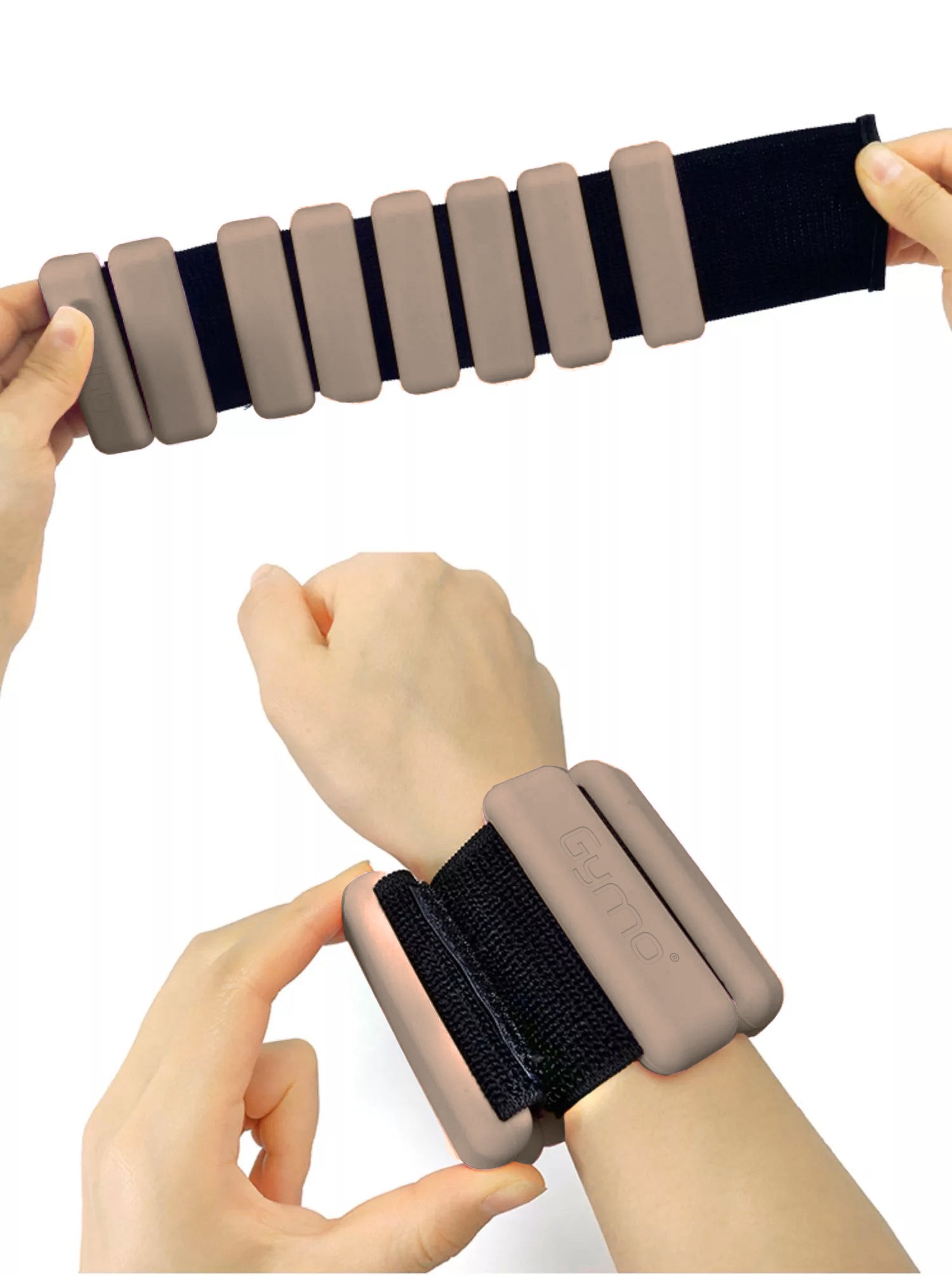 Gymo Pro Series Ayarlanabilir Silikon Bilek Ağırlığı 2x500gr Toprak